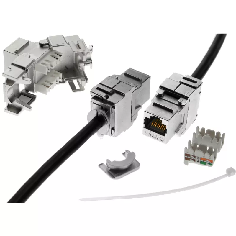 InLine RJ45 Keystone Jack Snap-In Moduł Cat.6a 76201A