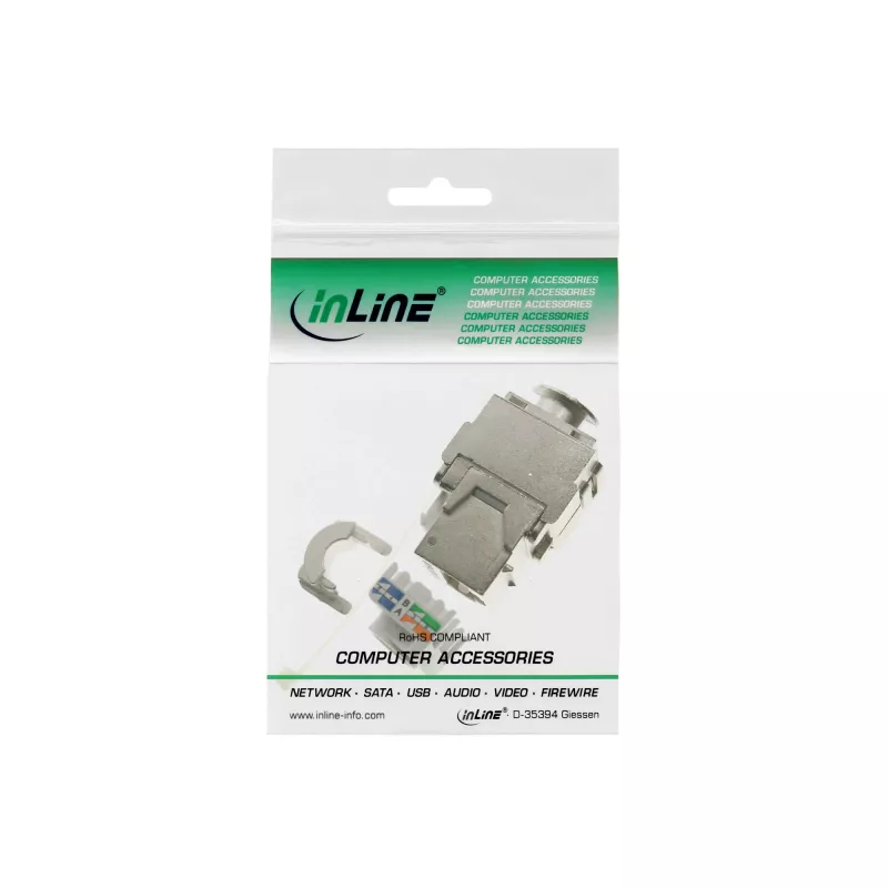 InLine RJ45 Keystone Jack Snap-In Moduł Cat.6a 76201A