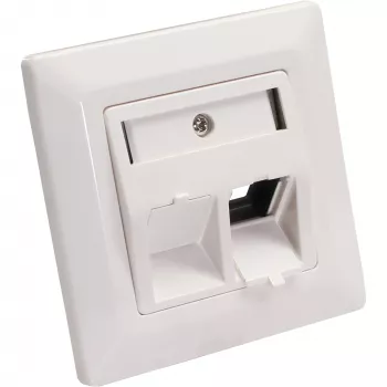 InLine zestaw ramek na 2 moduły RJ45 Bu/LSA, Keystone SNAP-In, RAL9010