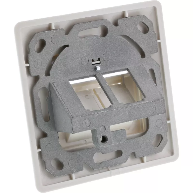InLine zestaw ramek na 2 moduły RJ45 Bu/LSA, Keystone SNAP-In, RAL9010
