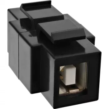 Moduł InLine USB 2.0 Snap-In, USB 2.0 A żeński/żeński, biała obudowa
