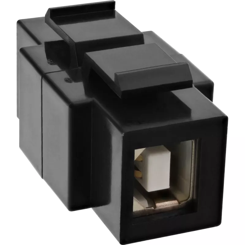 Moduł InLine USB 2.0 Snap-In, USB 2.0 A żeński/żeński, biała obudowa