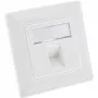 InLine zestaw ramki na 1 wkład RJ45 Bu/LSA, Keystone SNAP-In, biały RAL9010