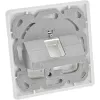 InLine zestaw ramki na 1 wkład RJ45 Bu/LSA, Keystone SNAP-In, biały RAL9010