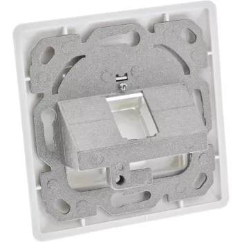 InLine zestaw ramki na 1 wkład RJ45 Bu/LSA, Keystone SNAP-In, biały RAL9010