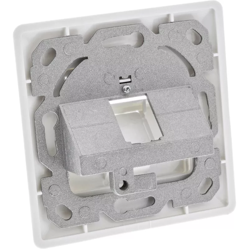 InLine zestaw ramki na 1 wkład RJ45 Bu/LSA, Keystone SNAP-In, biały RAL9010