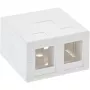 InLine powierzchniowa puszka montażowa na keystone 2x RJ45 biała 76202B