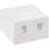 InLine powierzchniowa puszka montażowa na keystone 2x RJ45 biała 76202B