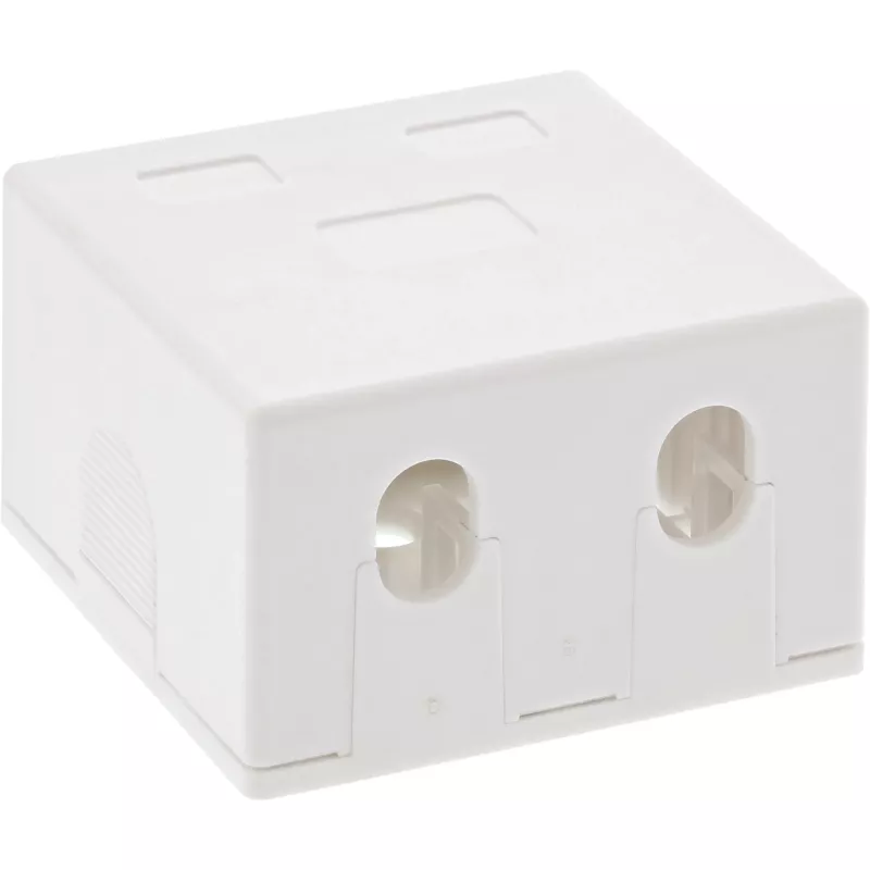 InLine powierzchniowa puszka montażowa na keystone 2x RJ45 biała 76202B
