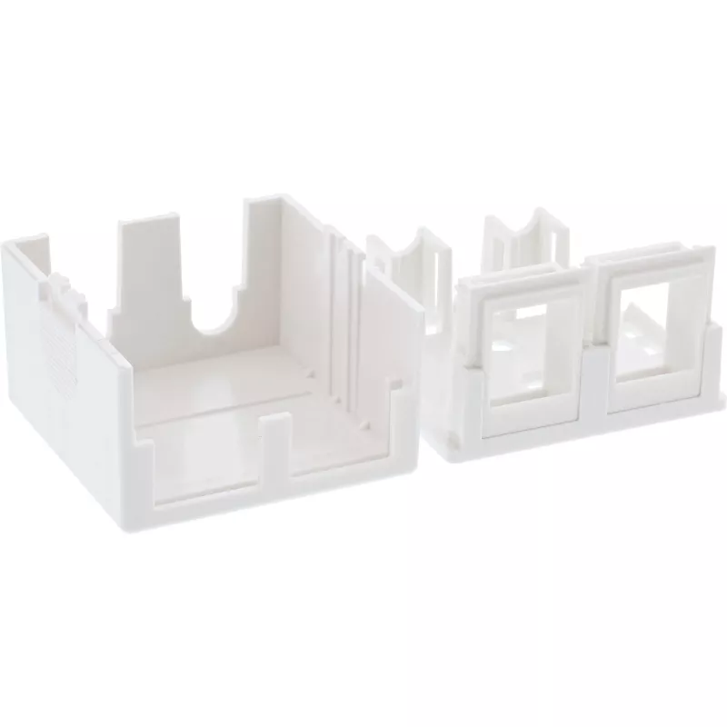 InLine powierzchniowa puszka montażowa na keystone 2x RJ45 biała 76202B