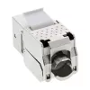 InLine RJ45 Keystone Jack Snap-In moduł Cat.6a, z osłoną przeciwpyłową czarną