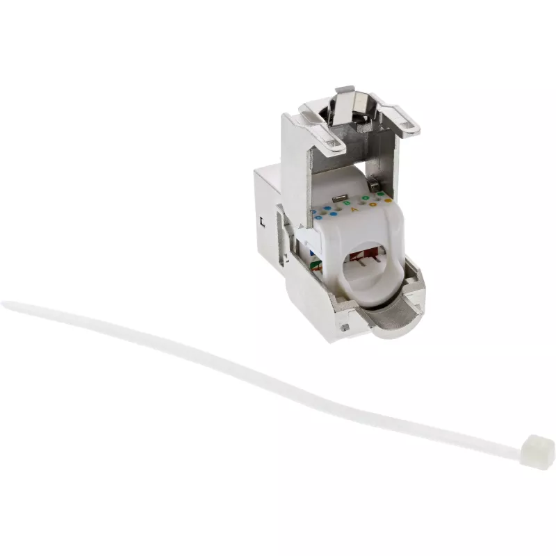 InLine RJ45 Keystone Jack Snap-In moduł Cat.6a, z osłoną przeciwpyłową czarną