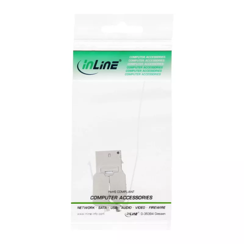 InLine RJ45 Keystone Jack Snap-In moduł Cat.6a, z osłoną przeciwpyłową czarną