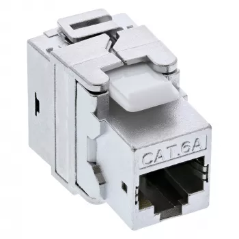 Moduł keystone RJ45 InLine Premium, zatrzaskowy, kat. 6a, z osłoną przeciwpyłową