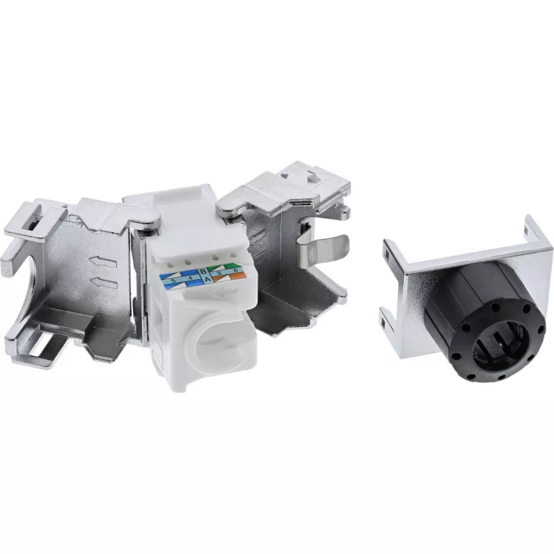Moduł keystone RJ45 InLine Premium, zatrzaskowy, kat. 6a, z osłoną przeciwpyłową
