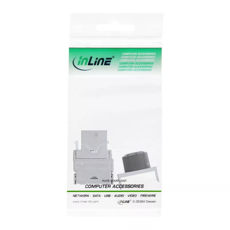 Moduł keystone RJ45 InLine Premium, zatrzaskowy, kat. 6a, z osłoną przeciwpyłową