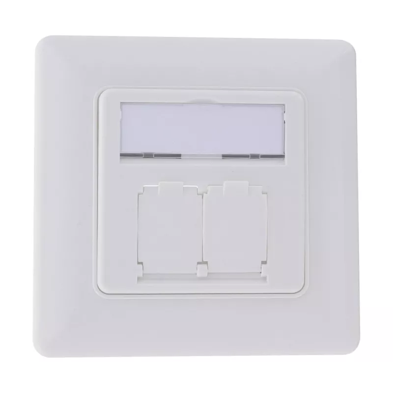 InLine zestaw ramek na 2x klucz RJ45 SNAP‑In, biały RAL9010