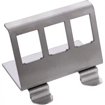 InLine 76203E metalowa zatrzaskowa szyna montażowa DIN Keystone, 3-portowa