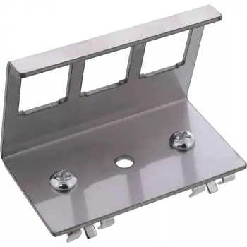 InLine 76203E metalowa zatrzaskowa szyna montażowa DIN Keystone, 3-portowa