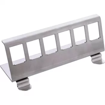 InLine 76203G metalowy uchwyt do montażu na szynie DIN na zatrzask dla modułów Keystone, 6-portowy