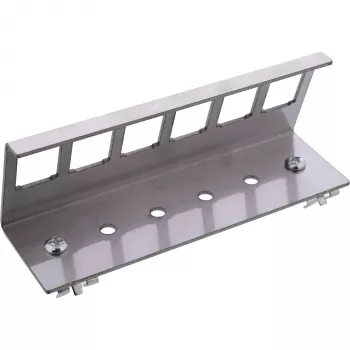 InLine 76203G metalowy uchwyt do montażu na szynie DIN na zatrzask dla modułów Keystone, 6-portowy