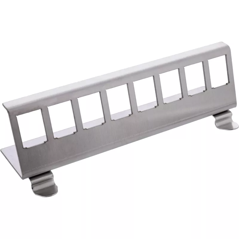 InLine 76203H metalowa zatrzaskowa szyna montażowa Keystone DIN, 8-portowa