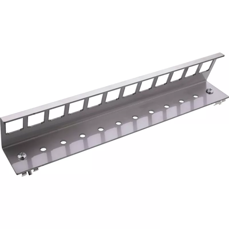 InLine 76203I metalowy wspornik Keystone do montażu na szynie DIN, 12-portowy