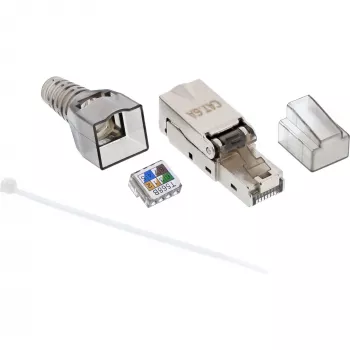 Wtyk InLine RJ45 kat.6A, 500 MHz, montowany bezpośrednio, ekranowany, 76204A