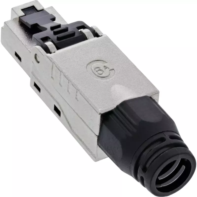 Wtyczka RJ45 InLine Kat.6A 500MHz, do samodzielnego montażu, ekranowana, z nakrętką