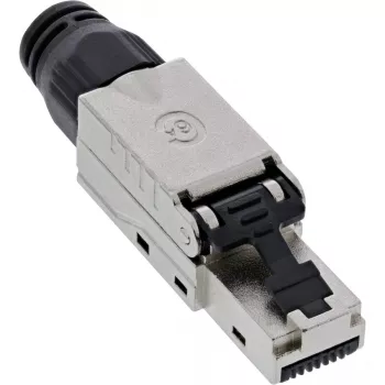 Wtyczka RJ45 InLine Kat.6A 500MHz, do samodzielnego montażu, ekranowana, z nakrętką