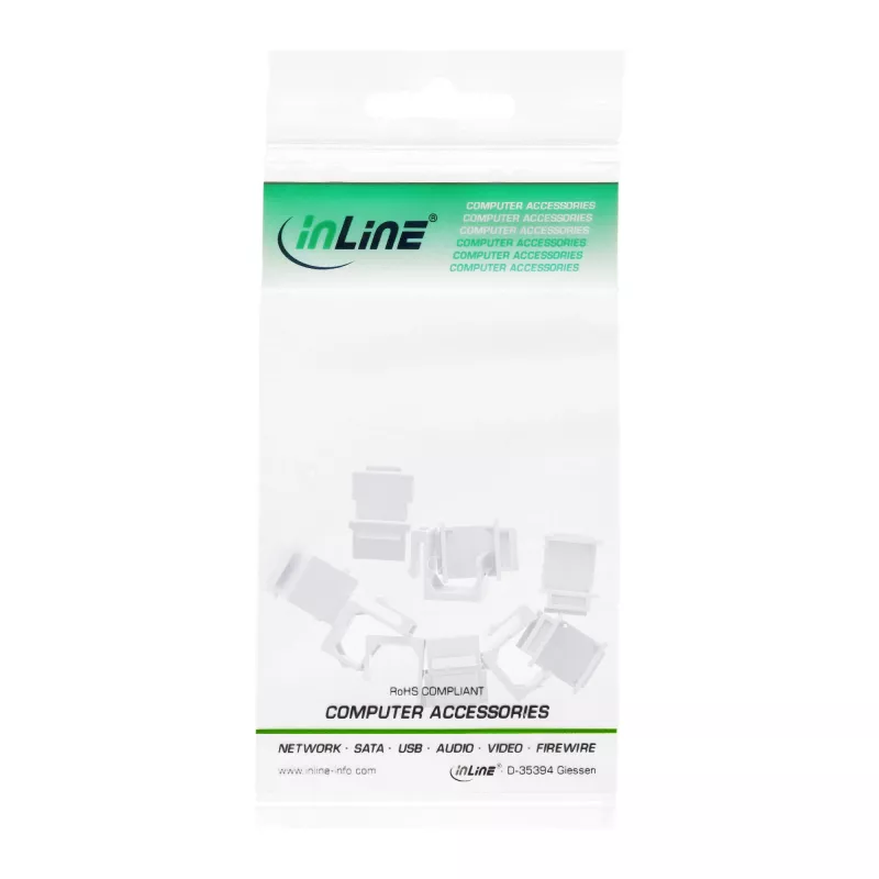 InLine Keystone SNAP-In zaślepka na gniazdo modułu, biała, 10 szt.