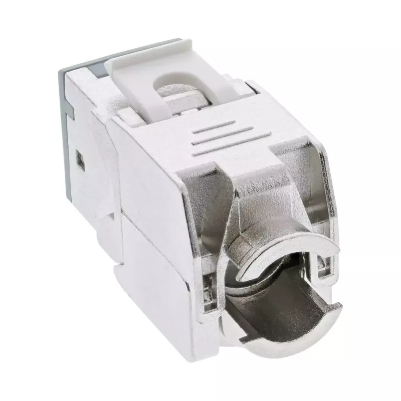 Gniazdo keystone InLine RJ45, ekranowane, kat.6A, szare, 8 szt.