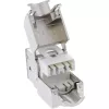 Gniazdo keystone InLine RJ45, ekranowane, kat.6A, szare, 8 szt.