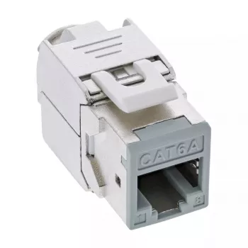 Gniazdo keystone InLine RJ45, ekranowane, kat.6A, szare, 8 szt.