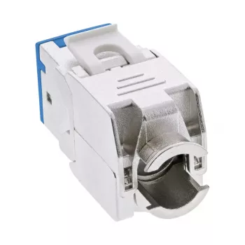 InLine Keystone RJ45 jack, ekranowany, Kat.6A, niebieski 8-pak