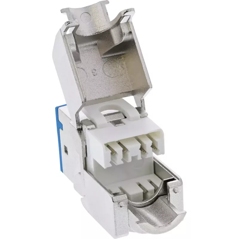 InLine Keystone RJ45 jack, ekranowany, Kat.6A, niebieski 8-pak
