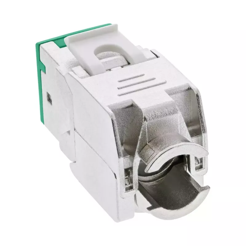 InLine Keystone Gniazdo RJ45, ekranowane, Kat.6A, zielony 8 szt.