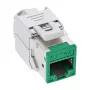 InLine Keystone Gniazdo RJ45, ekranowane, Kat.6A, zielony 8 szt.