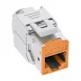 InLine Keystone RJ45 jack, shielded, Cat.6A, pomarańczowy 8-pack