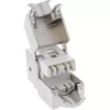 Keystone RJ45 InLine, ekranowany, kat. 6A, biały, 8 szt.