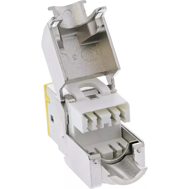 InLine Keystone Jack RJ45, ekranowany, Cat.6A, żółty 8 szt.