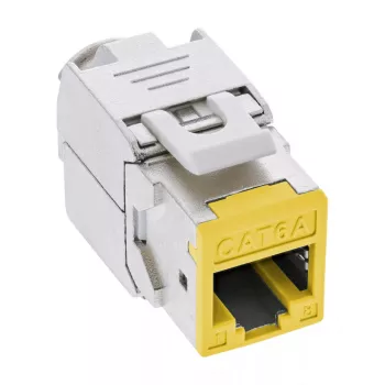 InLine Keystone Jack RJ45, ekranowany, Cat.6A, żółty 8 szt.