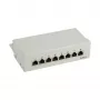 InLine Patch Panel Cat.6 8 Port do montażu na biurku szary RAL7035