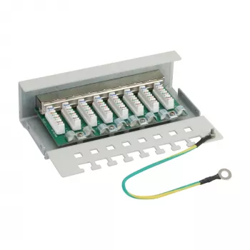 InLine Patch Panel Cat.6 8 Port do montażu na biurku szary RAL7035