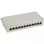 InLine Patch Panel Cat.6 12 portów do montażu na biurku/ścianie jasnoszary RAL7035