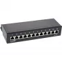 InLine Patch Panel Cat.6 12 Port do montażu na biurku / ścianie czarny RAL9005