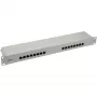 InLine Patch Panel Cat.6 16 Port 19 cali 1HE jasnoszary RAL7035