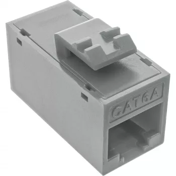 InLine Keystone gniazdo/wtyczka RJ45, nieekranowane, kat.6A, zestaw 8 szt., szary