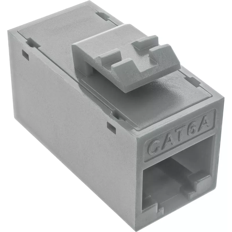 InLine Keystone gniazdo/wtyczka RJ45, nieekranowane, kat.6A, zestaw 8 szt., szary