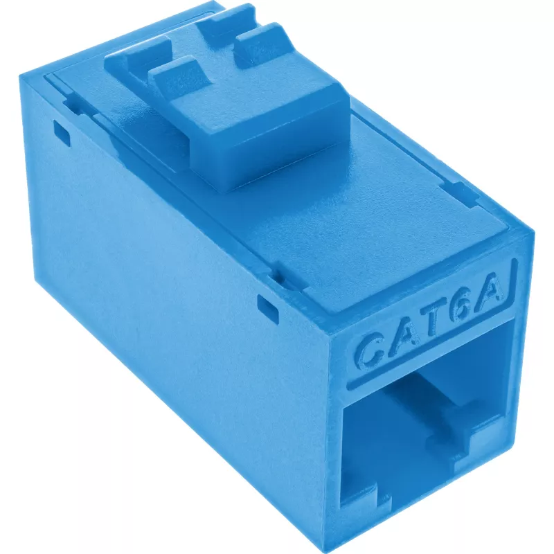 InLine Keystone gniazdo/wtyk RJ45, nieekranowane, Kat.6A, opakowanie 8 szt., niebieski
